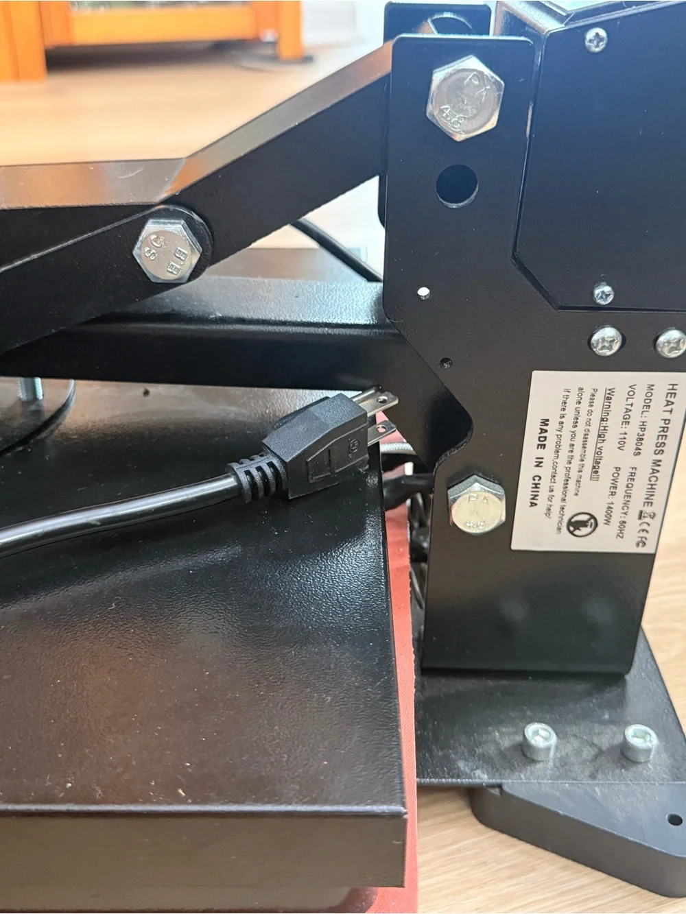 Black Heat Press Machine - Compact Electric Heat Transfer Press